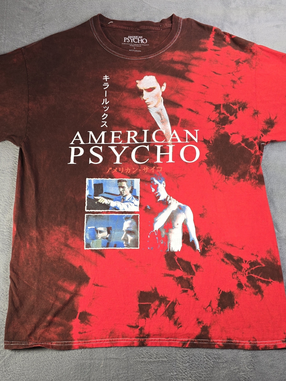American Psycho Japanese Poster Tie-Dye Graphic T-Shirt 2022